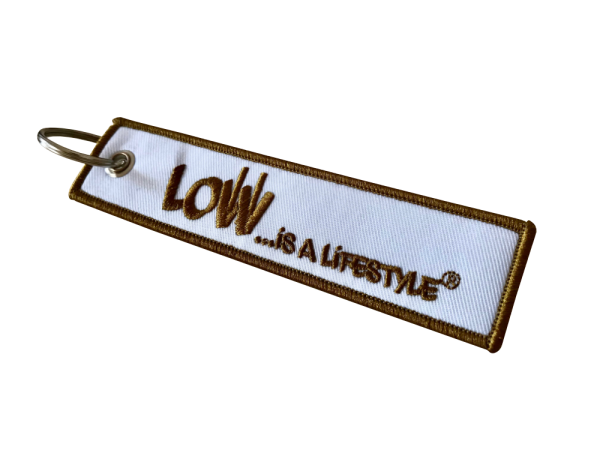 LOW iS A LiFESTYLE® Schlüsselanhänger Weiß-Gold
